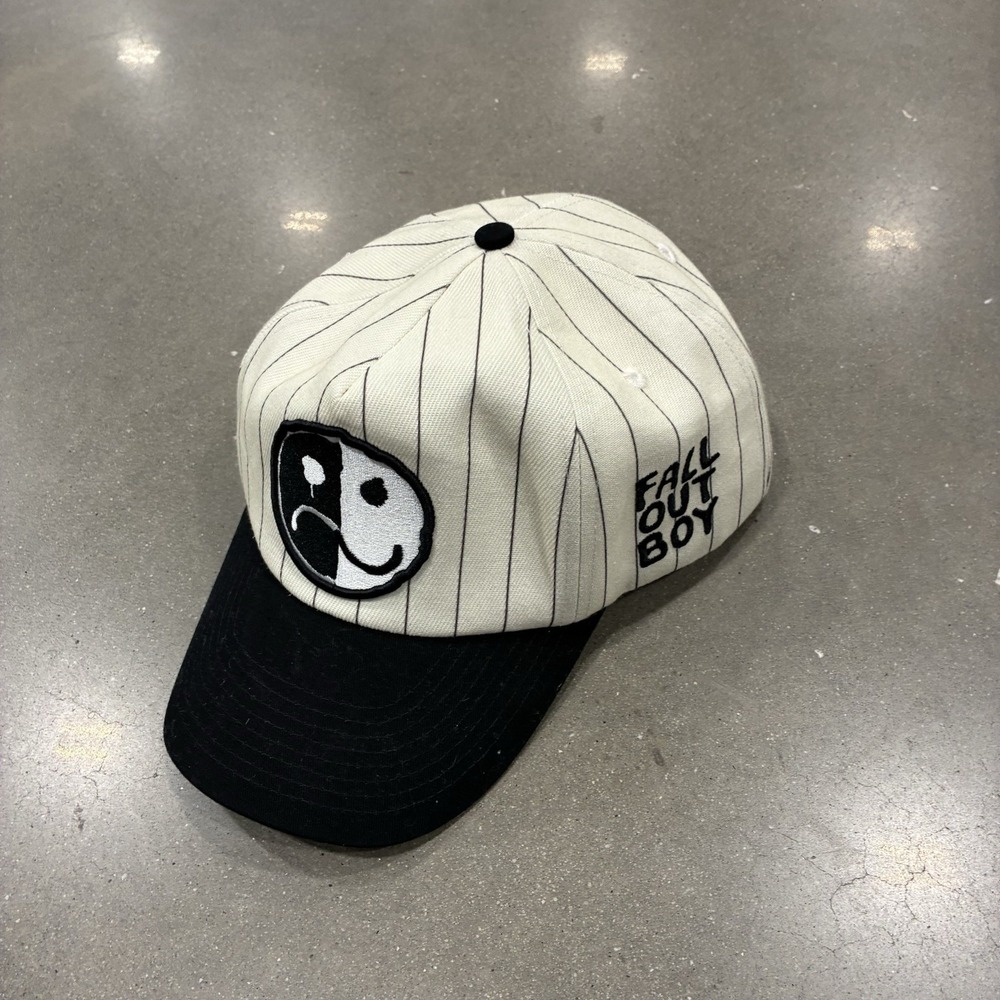 Fall Out Boy so much for (tour) dust Hat Black and White Rare Striped